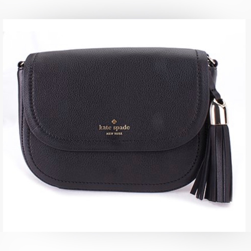 BNWOT KATE SPADE “ADELAIDE WICKHAM PLACE” CROSSBODY BLACK LEATHER HANDBAG